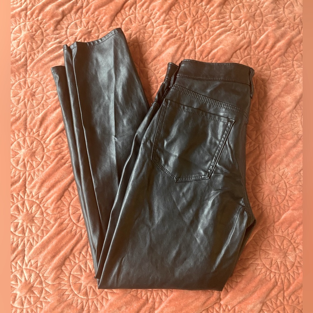 Old Navy Original Straight Leg Faux Leather Pants